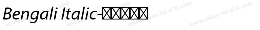 Bengali Italic字体转换